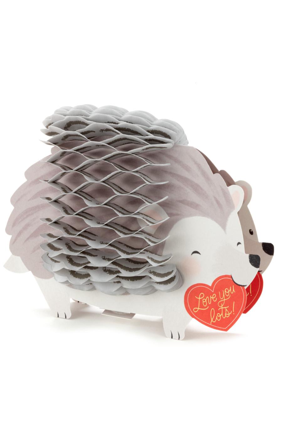 Hallmark Honeycomb Hedgehog Paper Wonder Pop Up Valentine's Day Card - S29; image 6 of 7