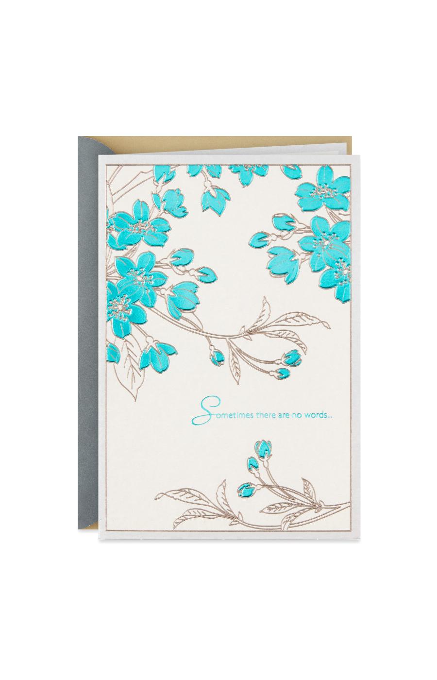 Hallmark Leaf Pattern Religious Sympathy Card - E40; image 1 of 7