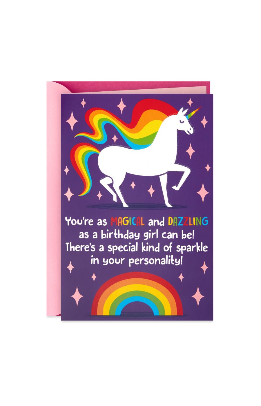 Hallmark Birthday Girl Unicorn - E66; image 1 of 5