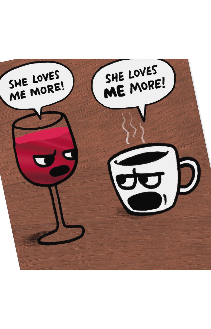 Hallmark Shoebox Wine and Coffee Funny Birthday Card for Her - E18; image 5 of 6