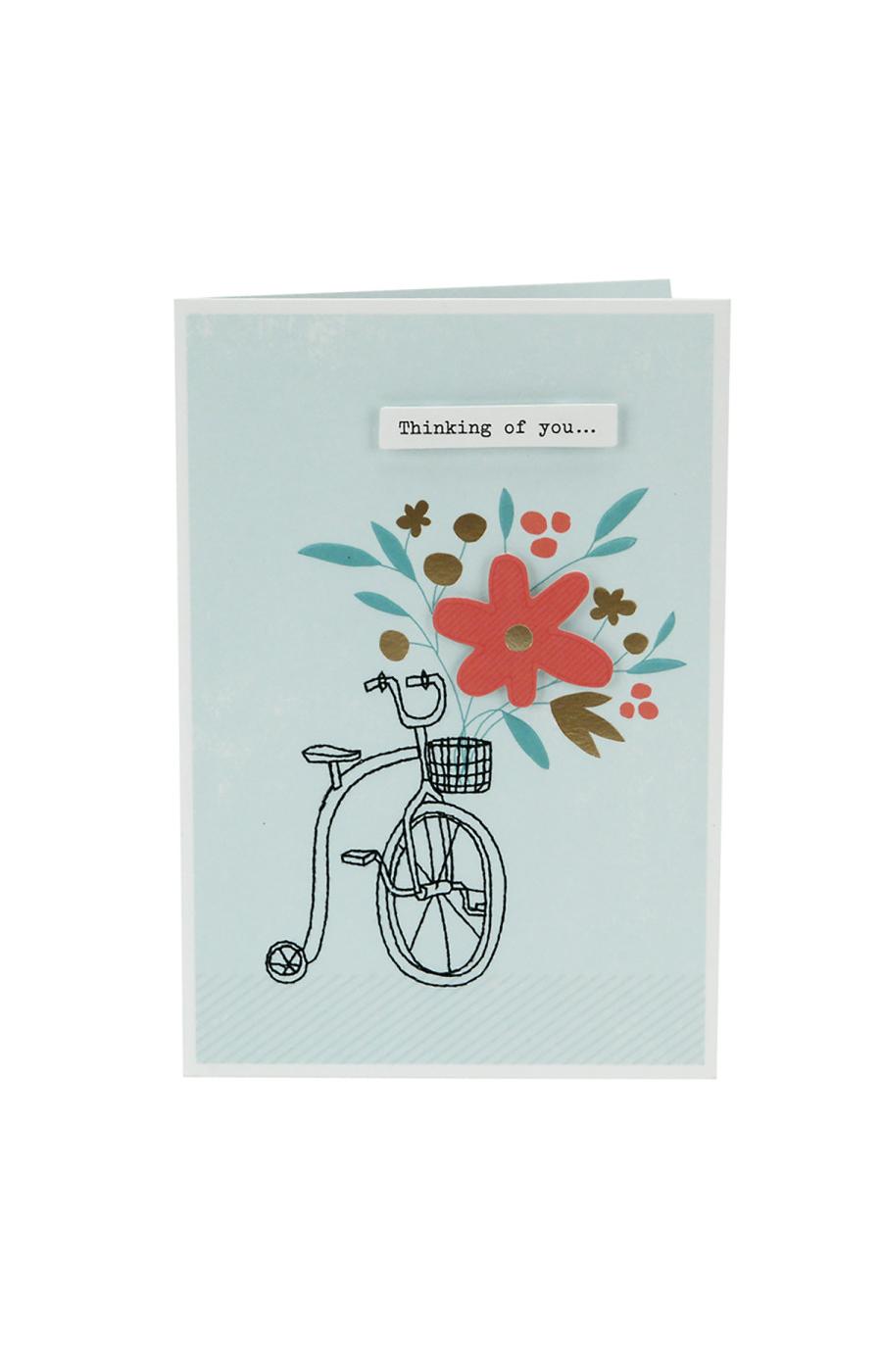 Hallmark Bicycle with Flowers Thinking of You Card - E56; image 1 of 6