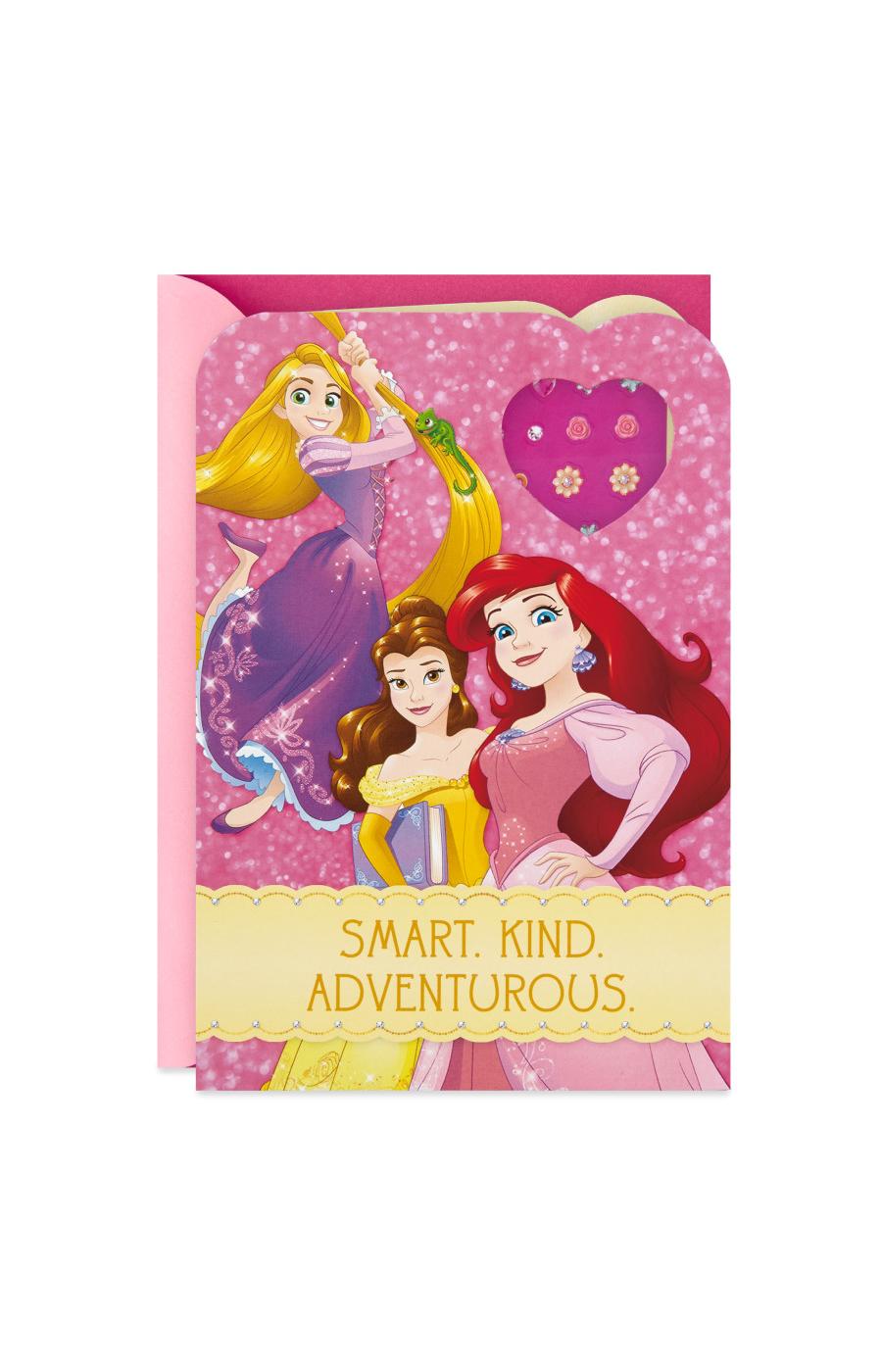 Hallmark Disney Princess Earring Stickers Birthday Card for Kids - E58, E17; image 1 of 2
