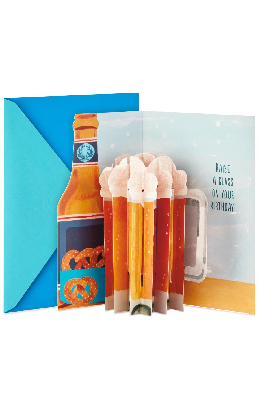 Hallmark Paper Wonder Beer Displayable Pop Up Birthday Card - E37; image 1 of 7