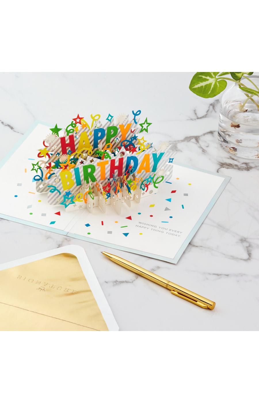 Hallmark Signature Every Happy Thing PopUp 3D Birthday Card E43, E10