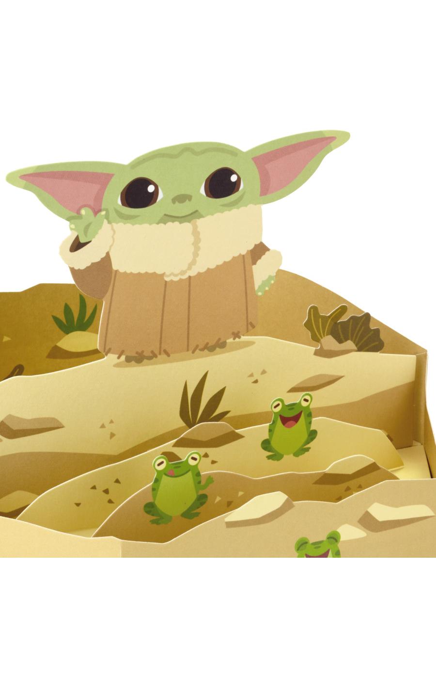 Hallmark Paper Wonder Reaching Out Star Wars Baby Yoda Pop Up Card - E64; image 3 of 5