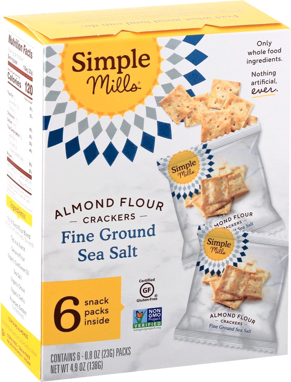 Simple Mills Fine Ground Sea Salt Almond Flour Crackers - Shop at H-E-B