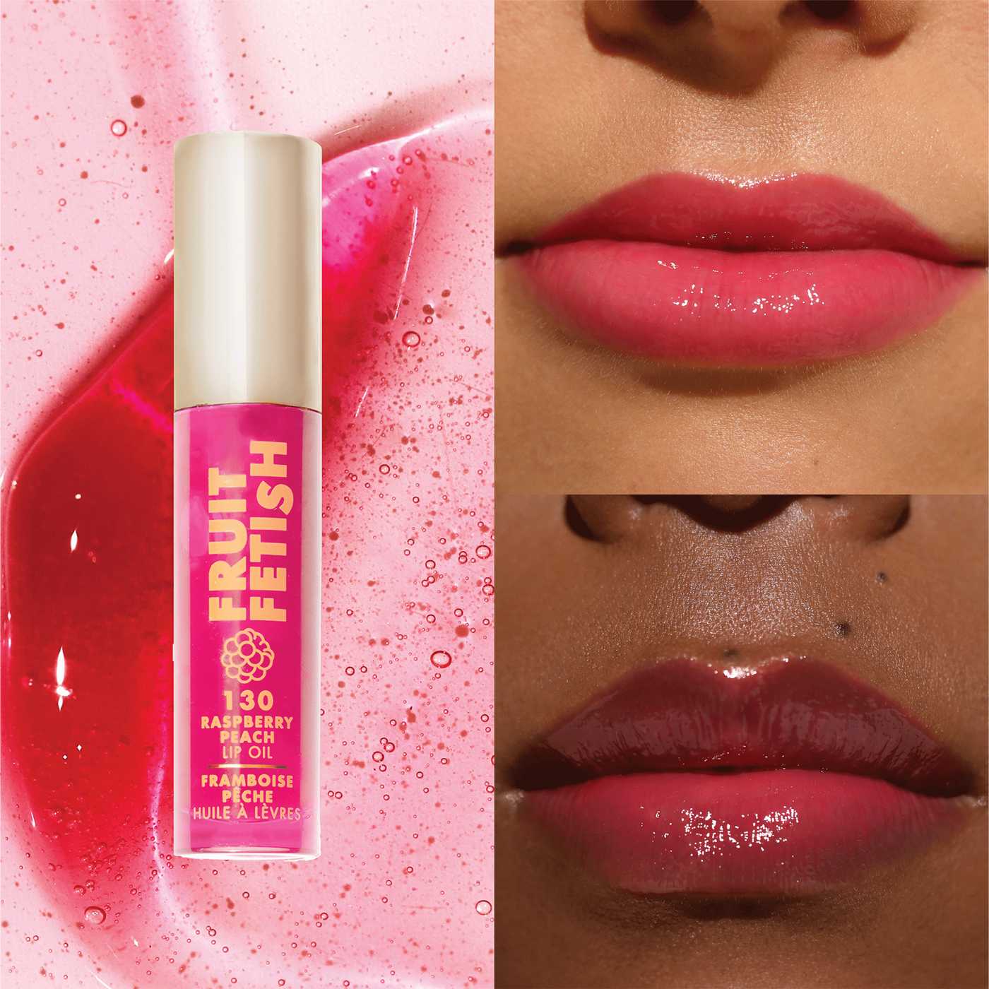 Milani Fruit Fetish Lip Oil Raspberry Peach Shop Lip Gloss at HEB
