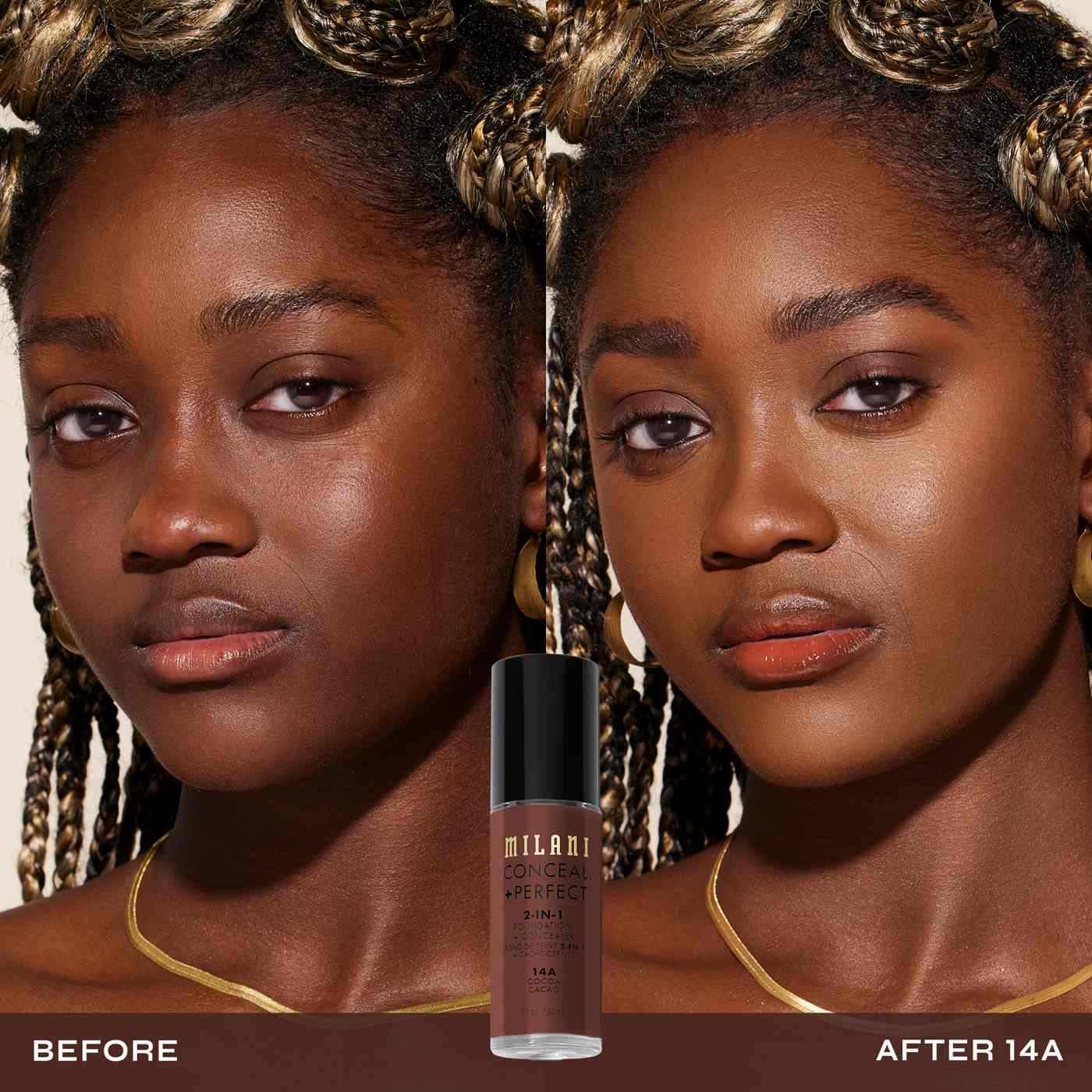 Milani Conceal + Perfect 2-in-1 Foundation + Concealer - Cocoa; image 4 of 9