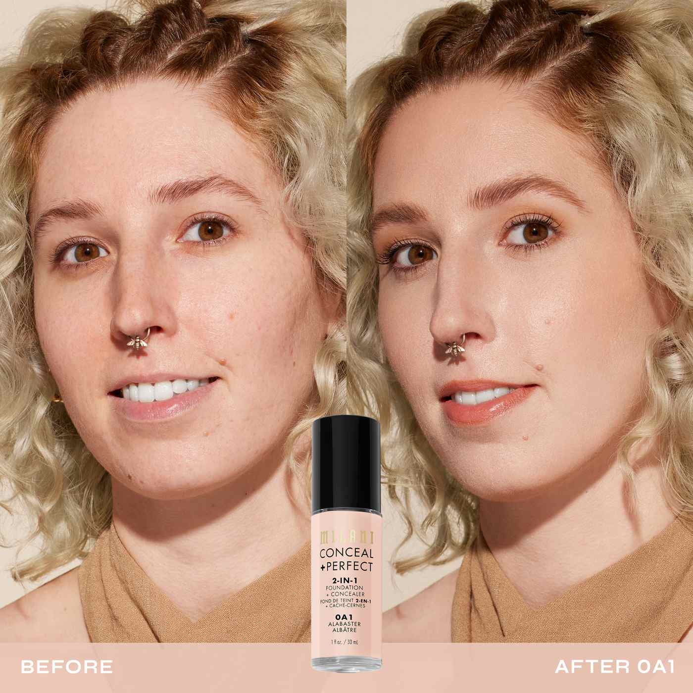 Milani Conceal + Perfect 2-in-1 Foundation + Concealer - Alabaster; image 6 of 9