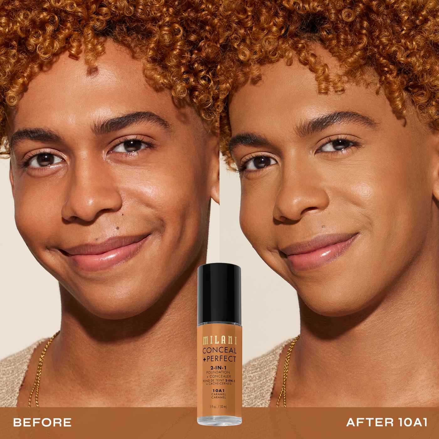 Milani Conceal + Perfect 2-in-1 Foundation + Concealer - Caramel; image 7 of 9