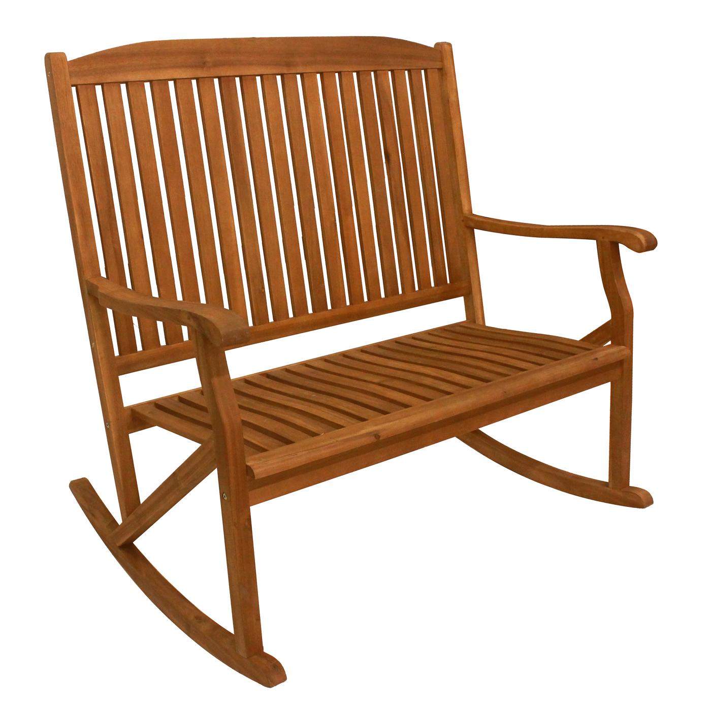 Leigh Country Sequoia Natural Rocker Bench; image 1 of 4