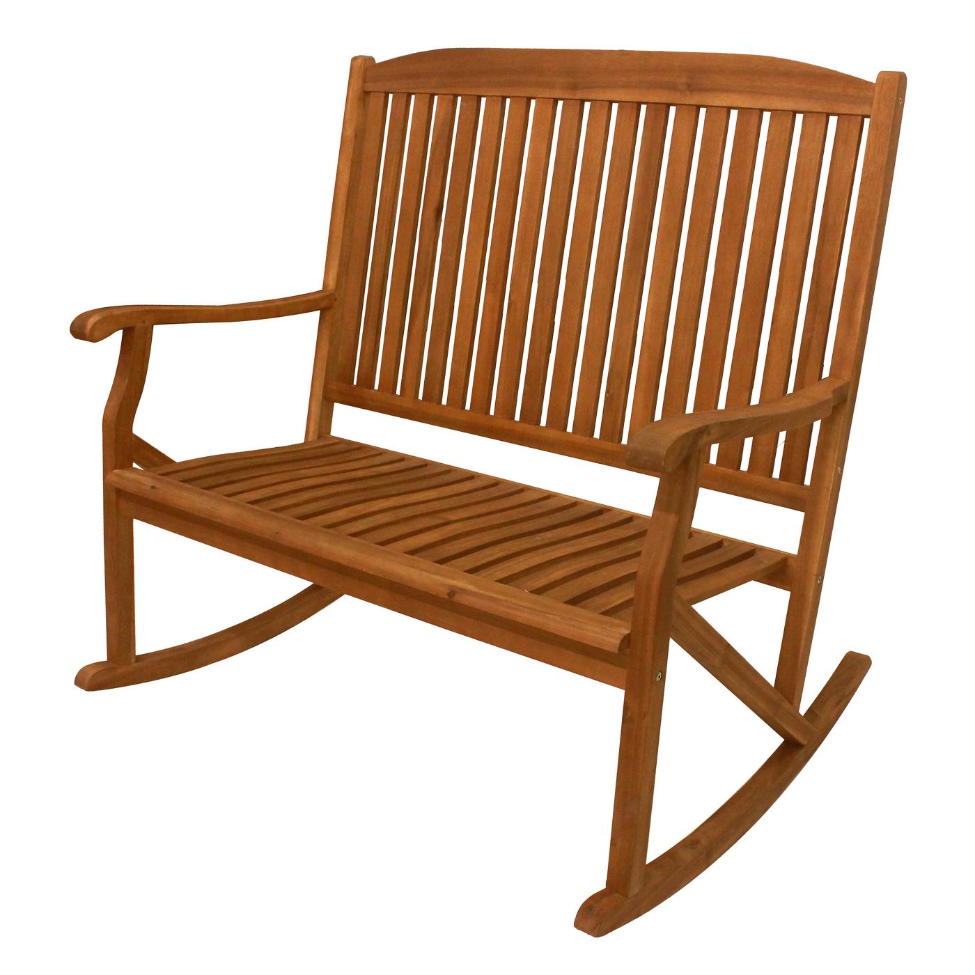 Leigh Country Sequoia Natural Rocker Bench; image 2 of 4