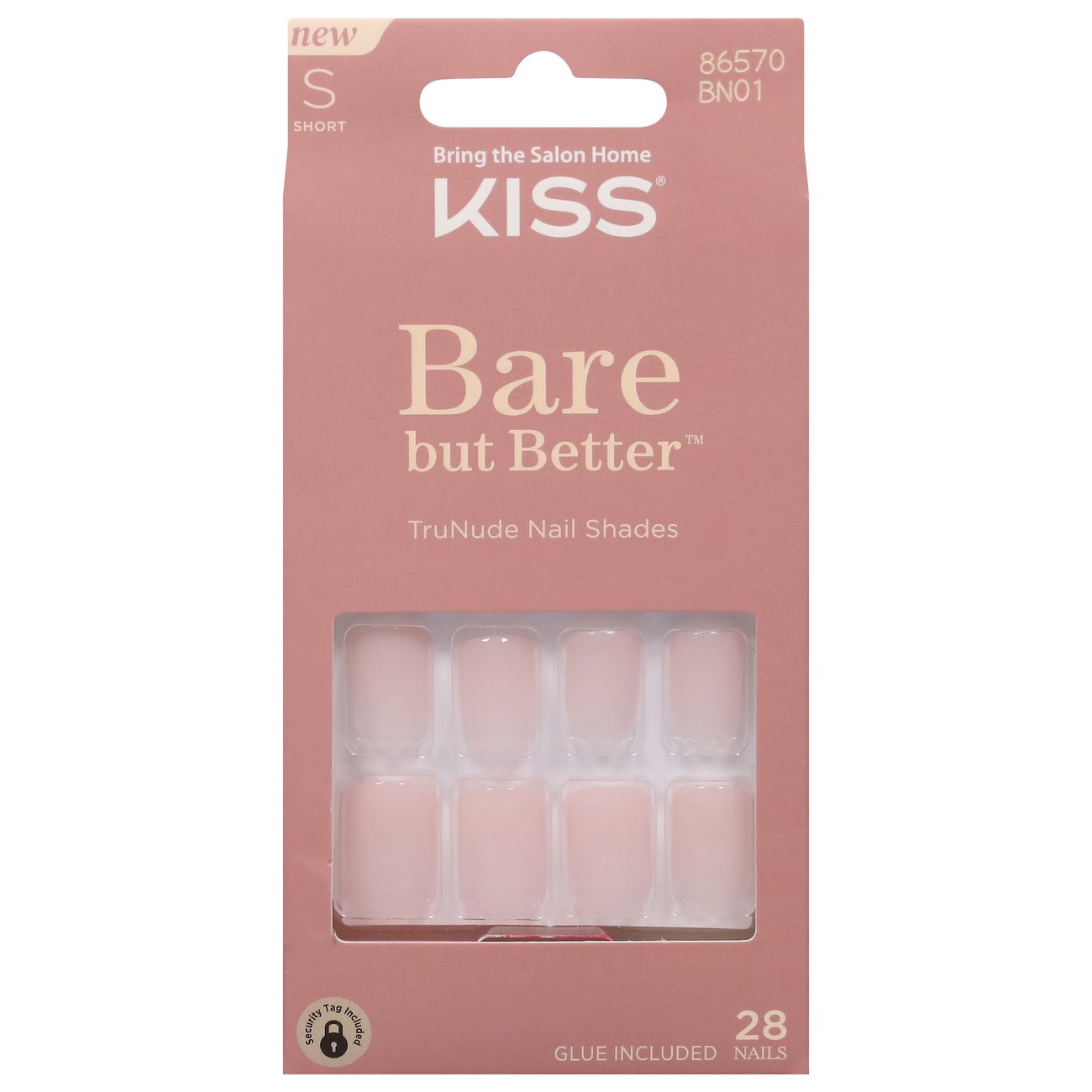 KISS Bare But Better Short Nails Nudies - Shop Nail Sets at H-E-B
