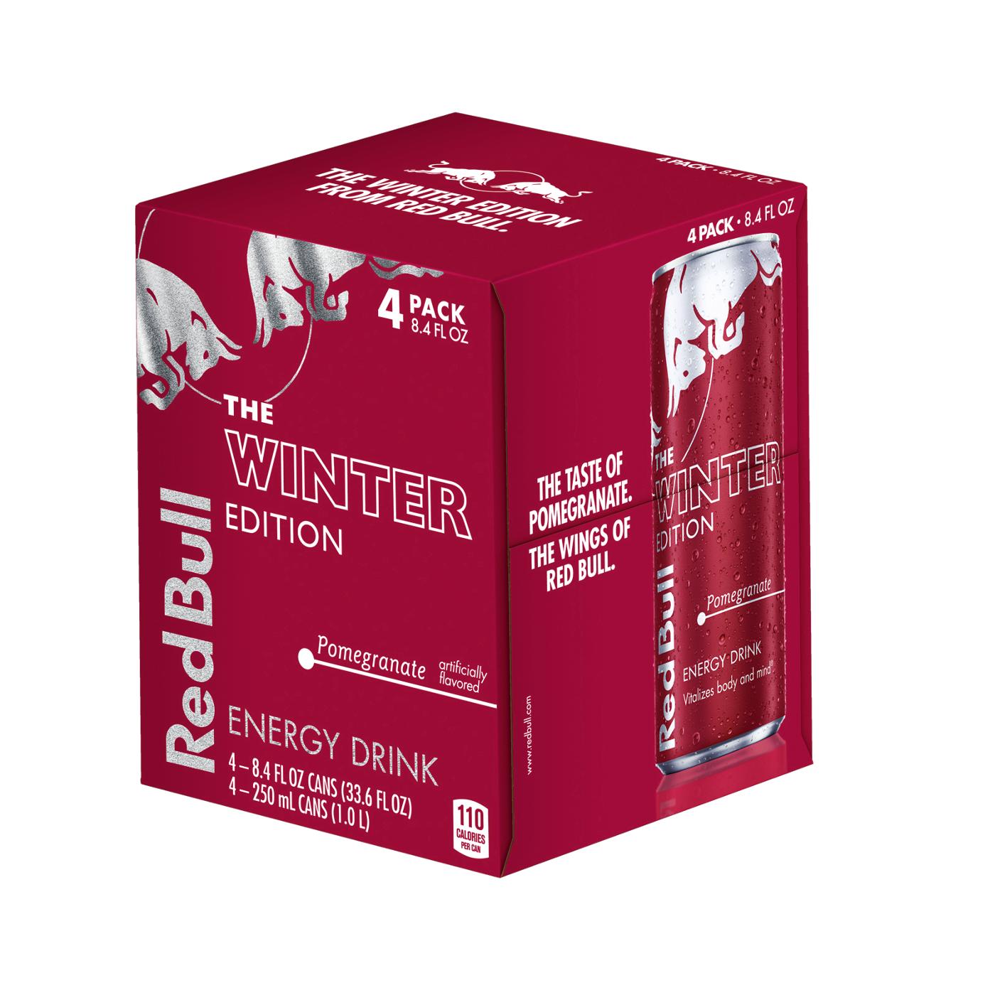 Red Bull The Winter Edition Pomegranate Energy Drink  8.4 oz Cans; image 1 of 3