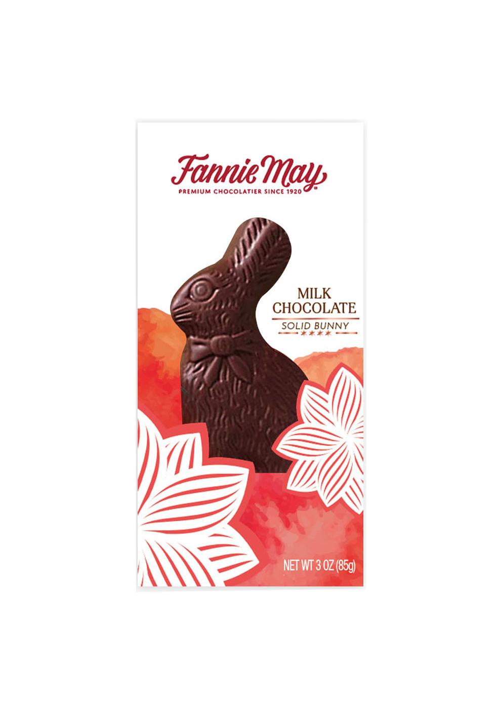 Fannie May Solid Milk Chocolate Bunny Easter Candy; image 1 of 2