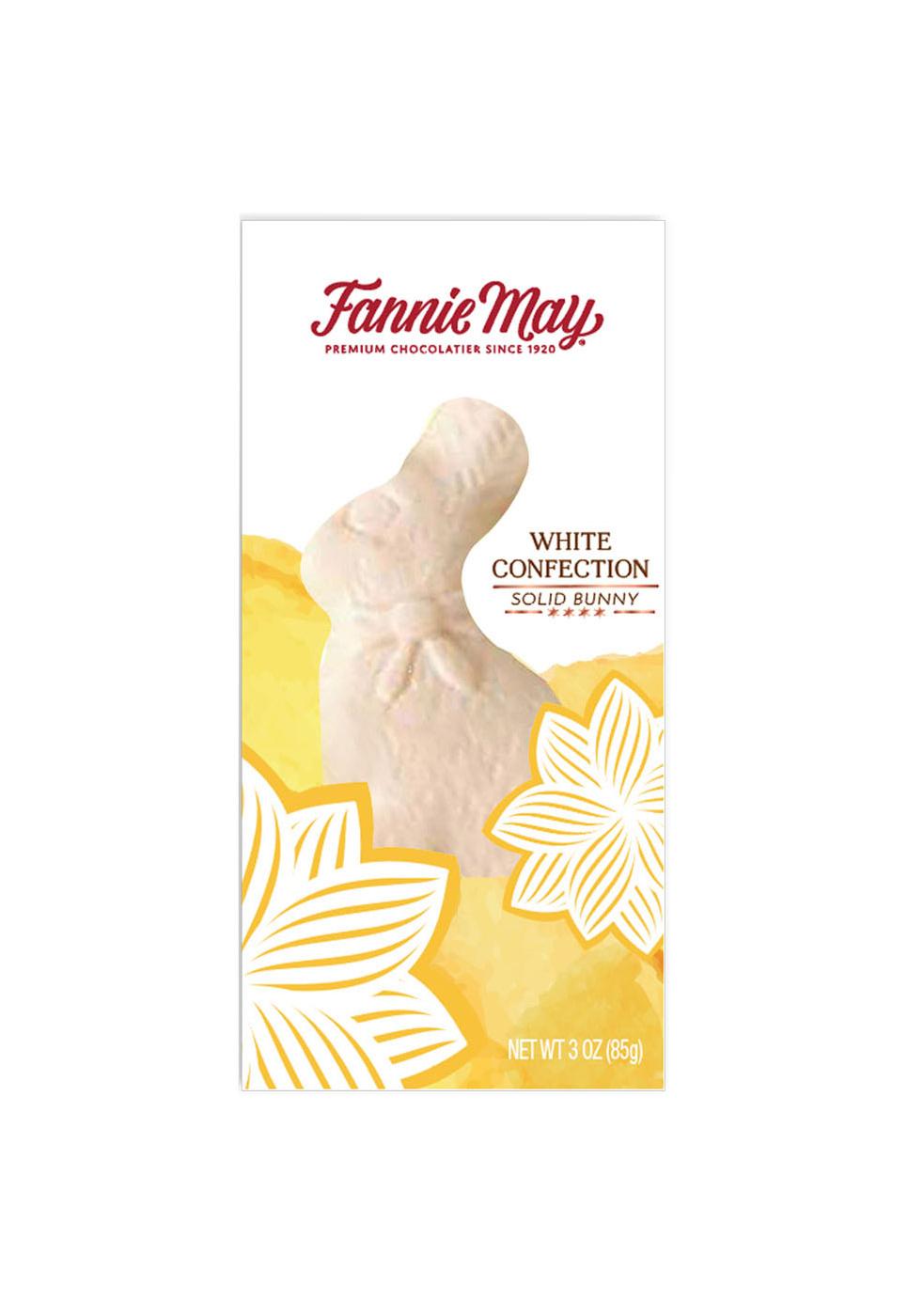 Fannie May Solid White Confection Bunny Easter Candy; image 1 of 2