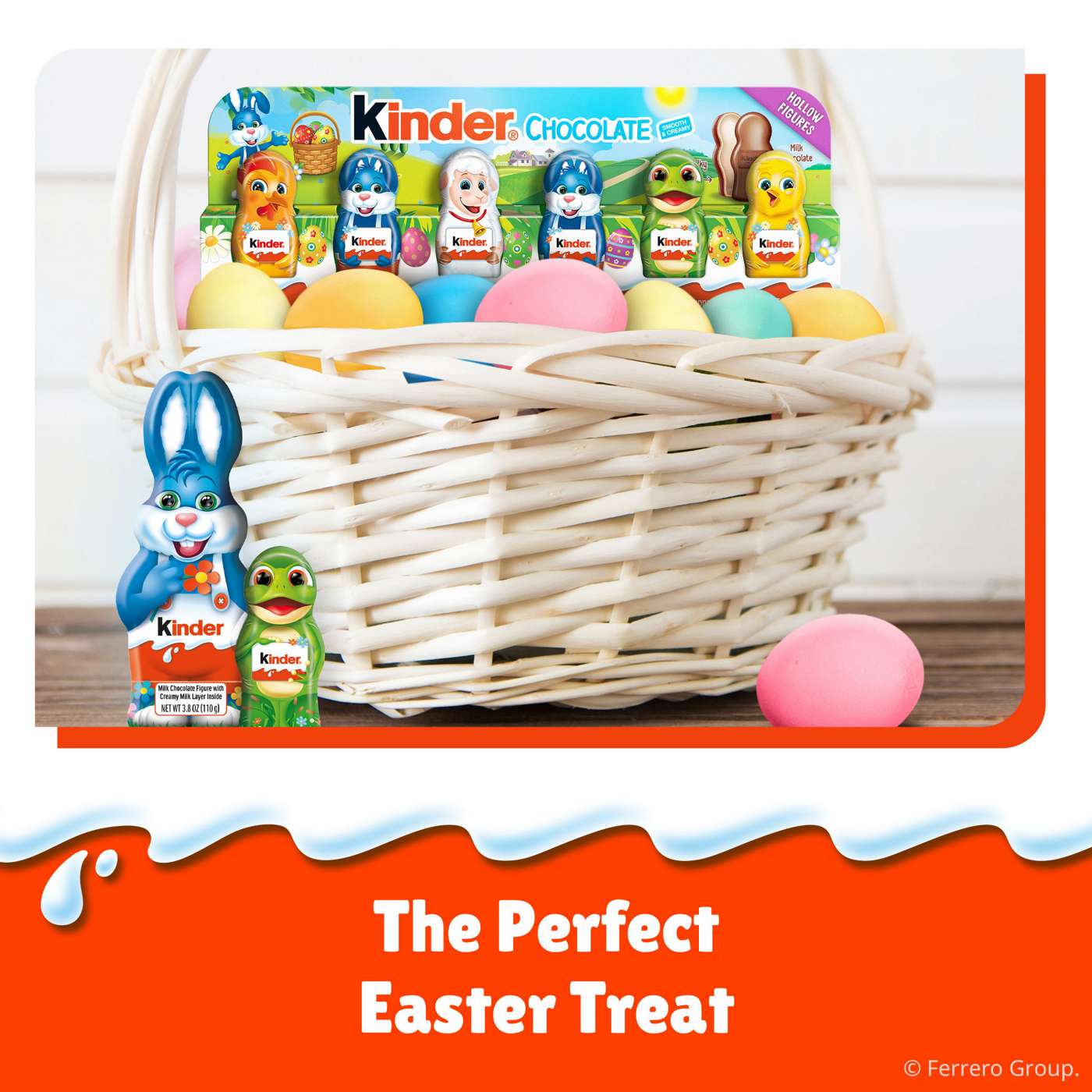 Kinder Hollow Milk Chocolate Easter Bunny; image 4 of 5