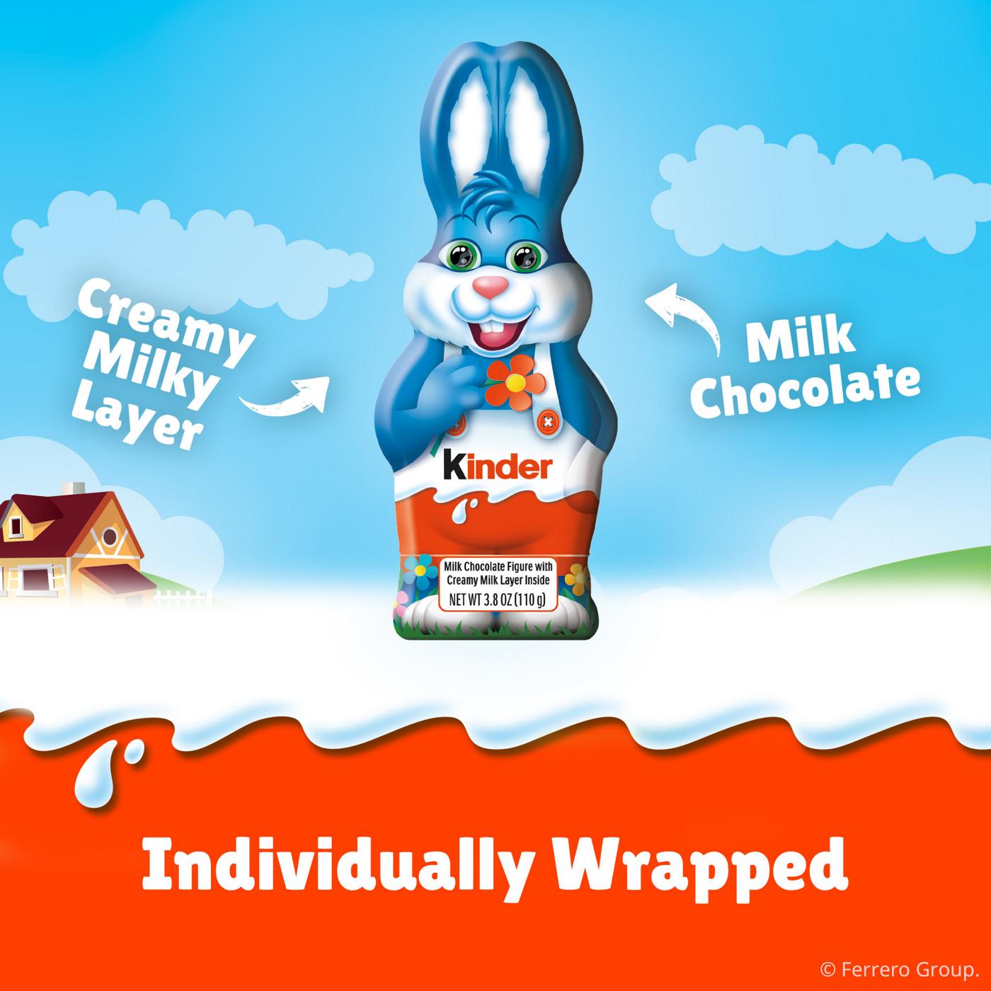 Kinder Hollow Milk Chocolate Easter Bunny; image 5 of 5