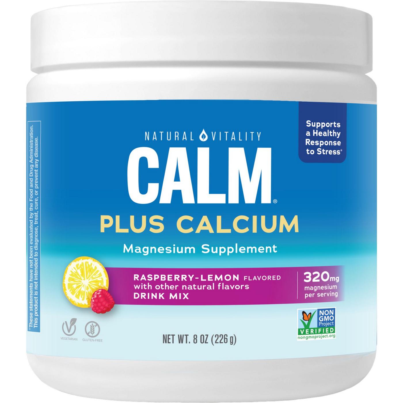 Natural Vitality Calm Plus Calcium Drink Mix - Raspberry Lemon; image 1 of 4