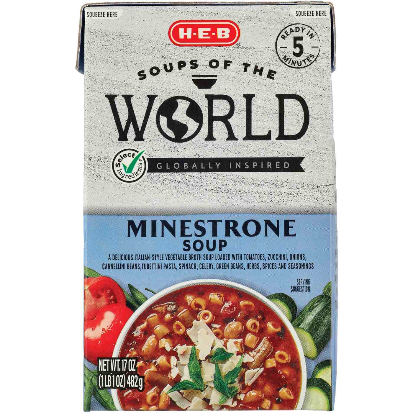 H-E-B Minestrone Soup; image 1 of 2