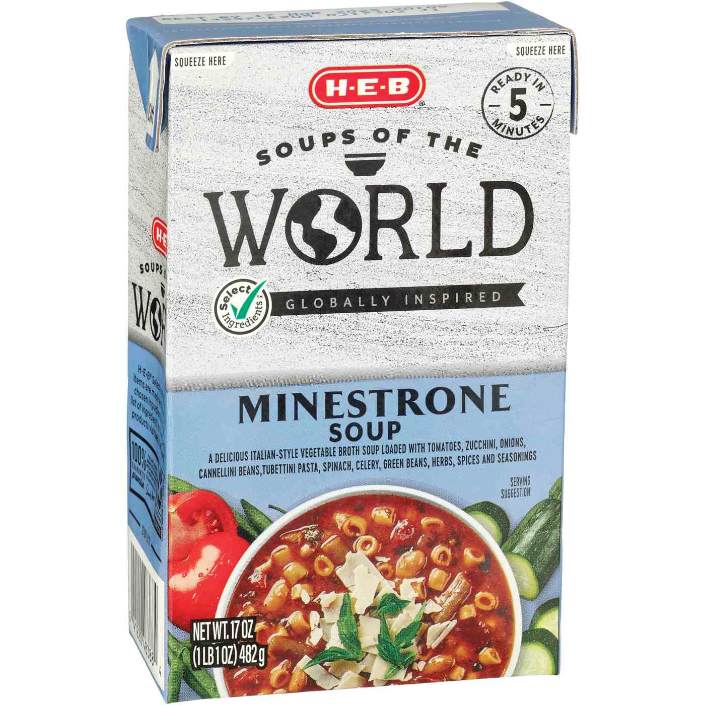 H-E-B Minestrone Soup; image 2 of 2