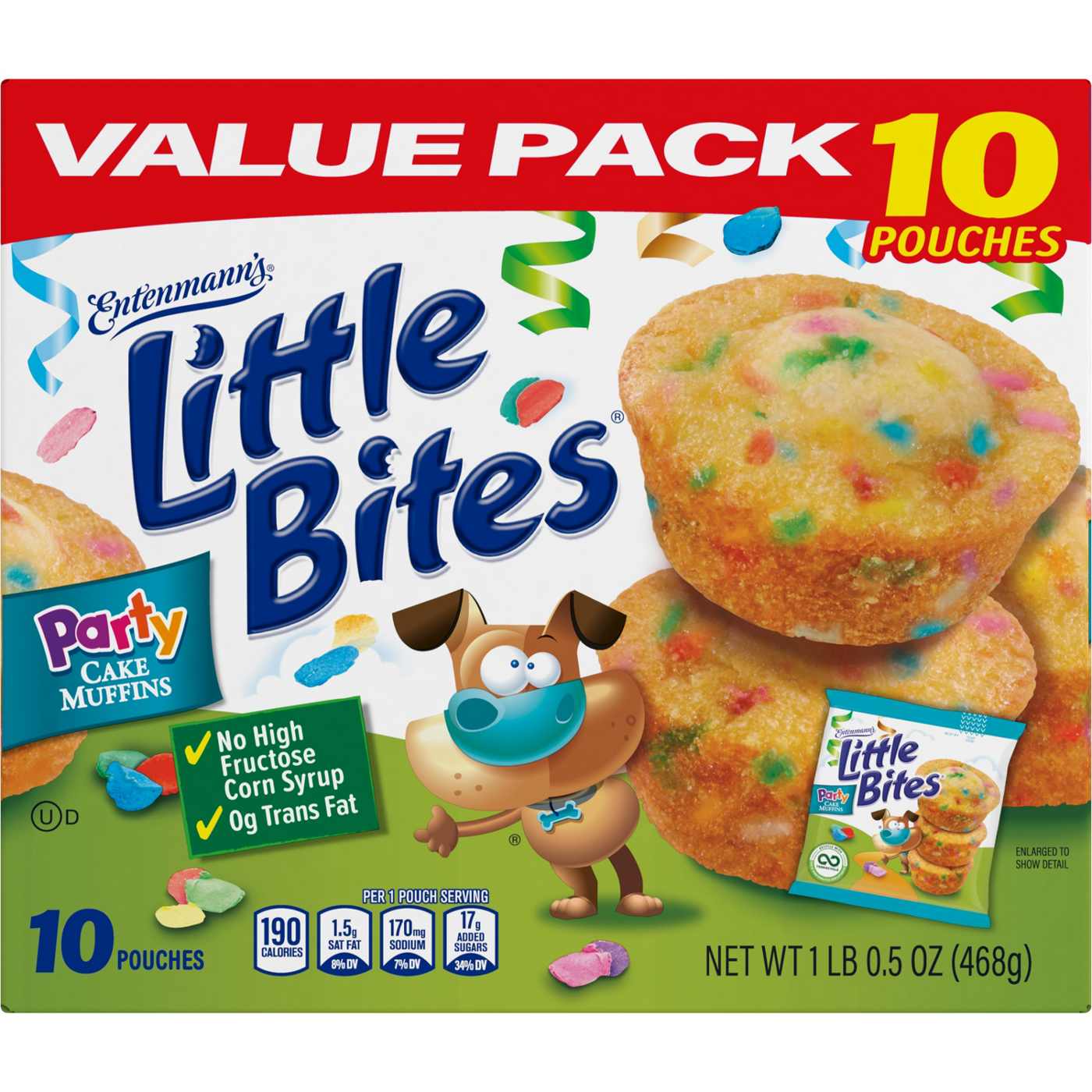 Entenmann's Little Bites Party Cake Mini Muffins Snack Packs; image 1 of 13