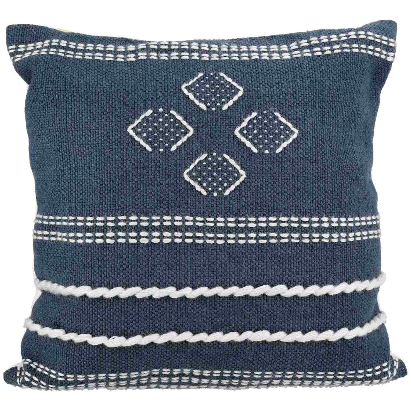 Haven + Key Square Throw Pillow – Slate Blue; image 1 of 3