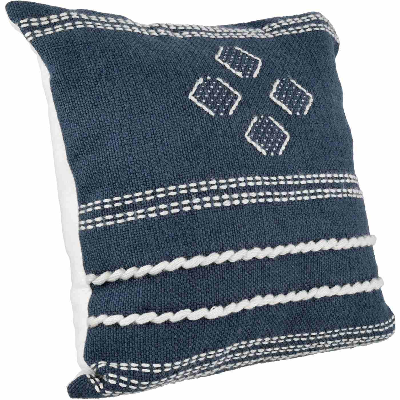 Haven + Key Square Throw Pillow – Slate Blue; image 3 of 3