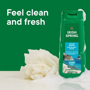 Irish Spring Active Scrub Body Wash for Men