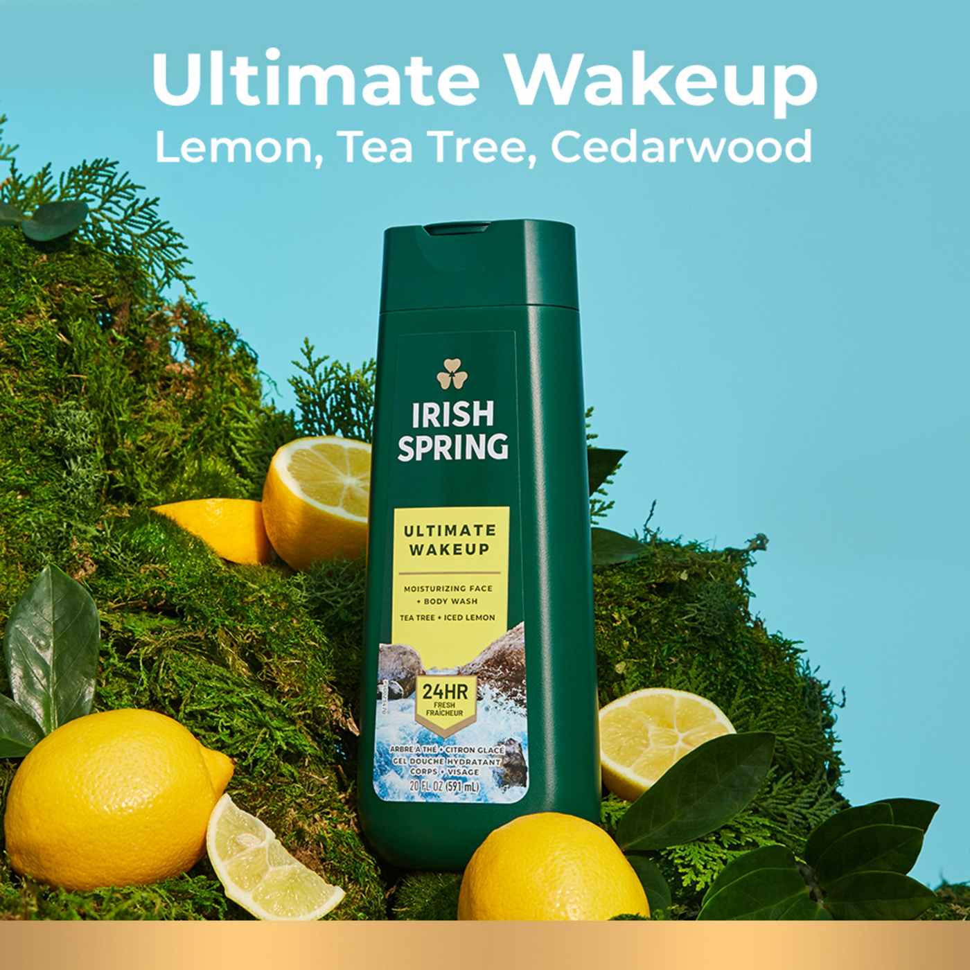 Irish Spring Ultimate Wakeup Moisturizing Face + Body Wash - Tea Tree + Iced Lemon; image 7 of 9