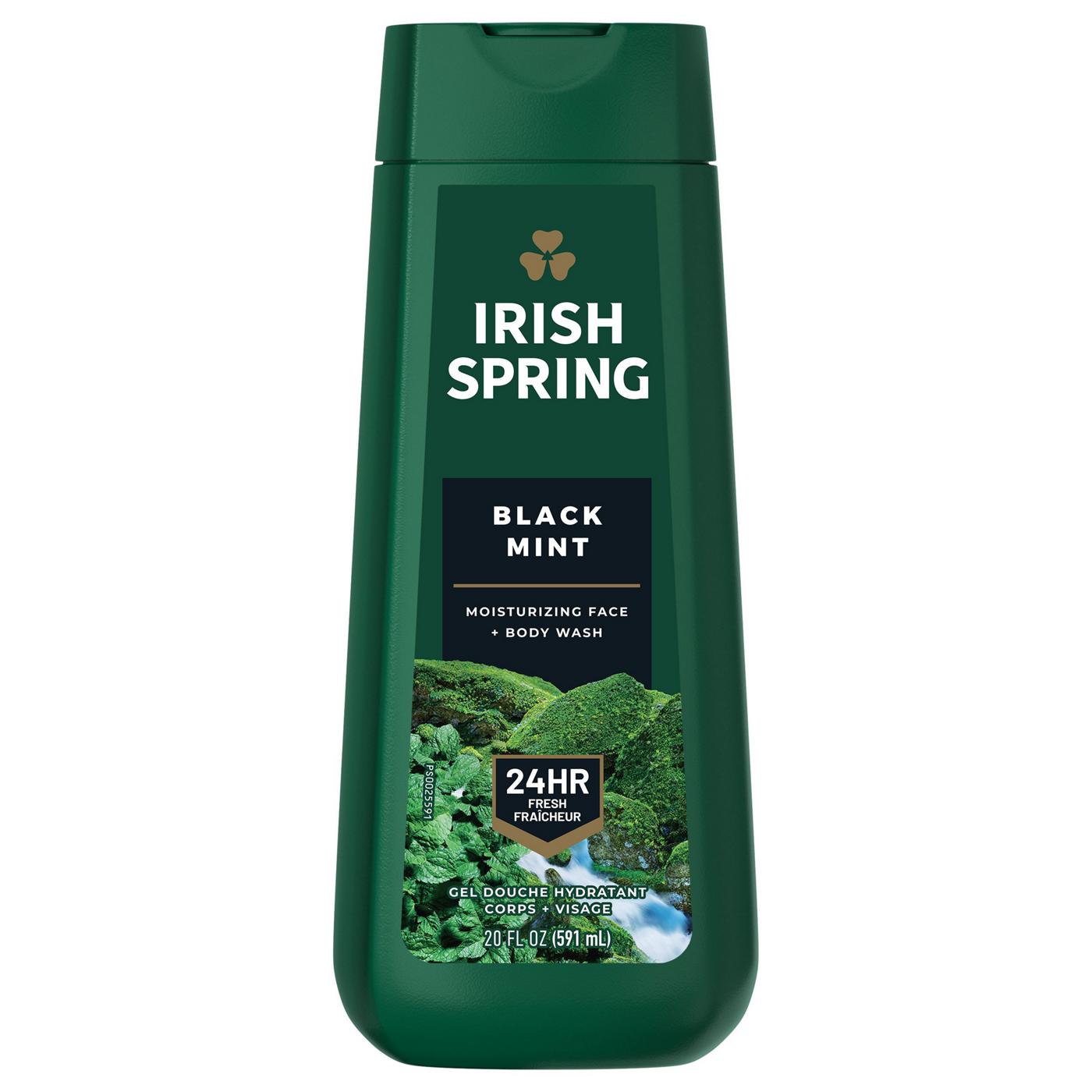 Irish Spring Black Mint Body Wash for Men; image 1 of 8