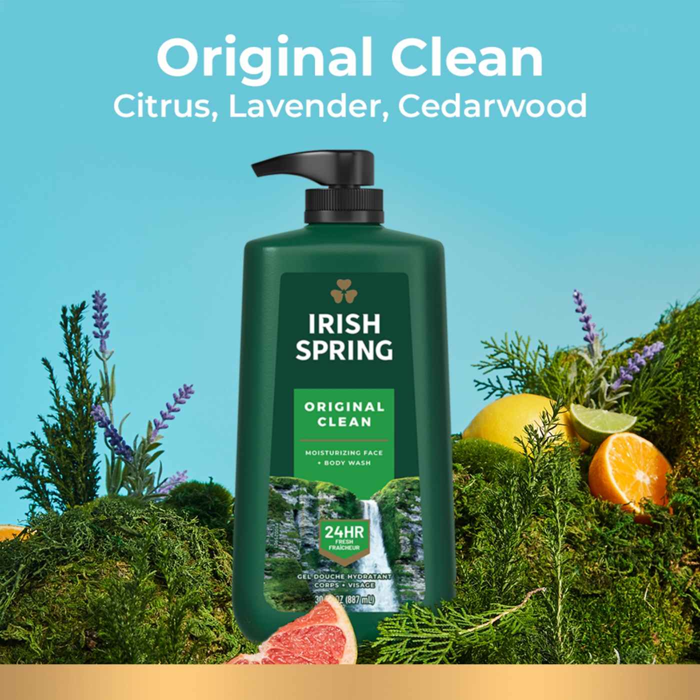 Irish Spring Moisturizing Face + Body Wash Original Clean Shop Body