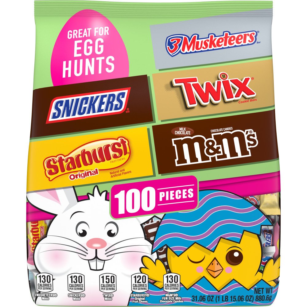 M&M'S, Snickers, Twix, 3 Musketeers & Starburst Assorted Easter Candy ...