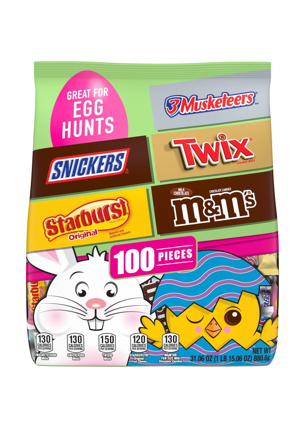 M&M'S, Snickers, Twix, 3 Musketeers & Starburst Assorted Easter Candy ...