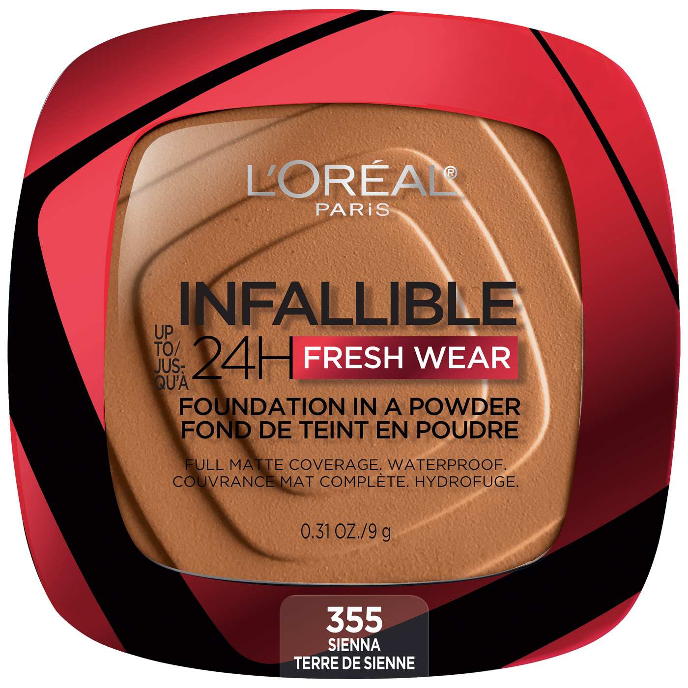 L'Oréal Paris Infallible Up to 24H Fresh Wear Foundation in a Powder Sienna; image 1 of 4