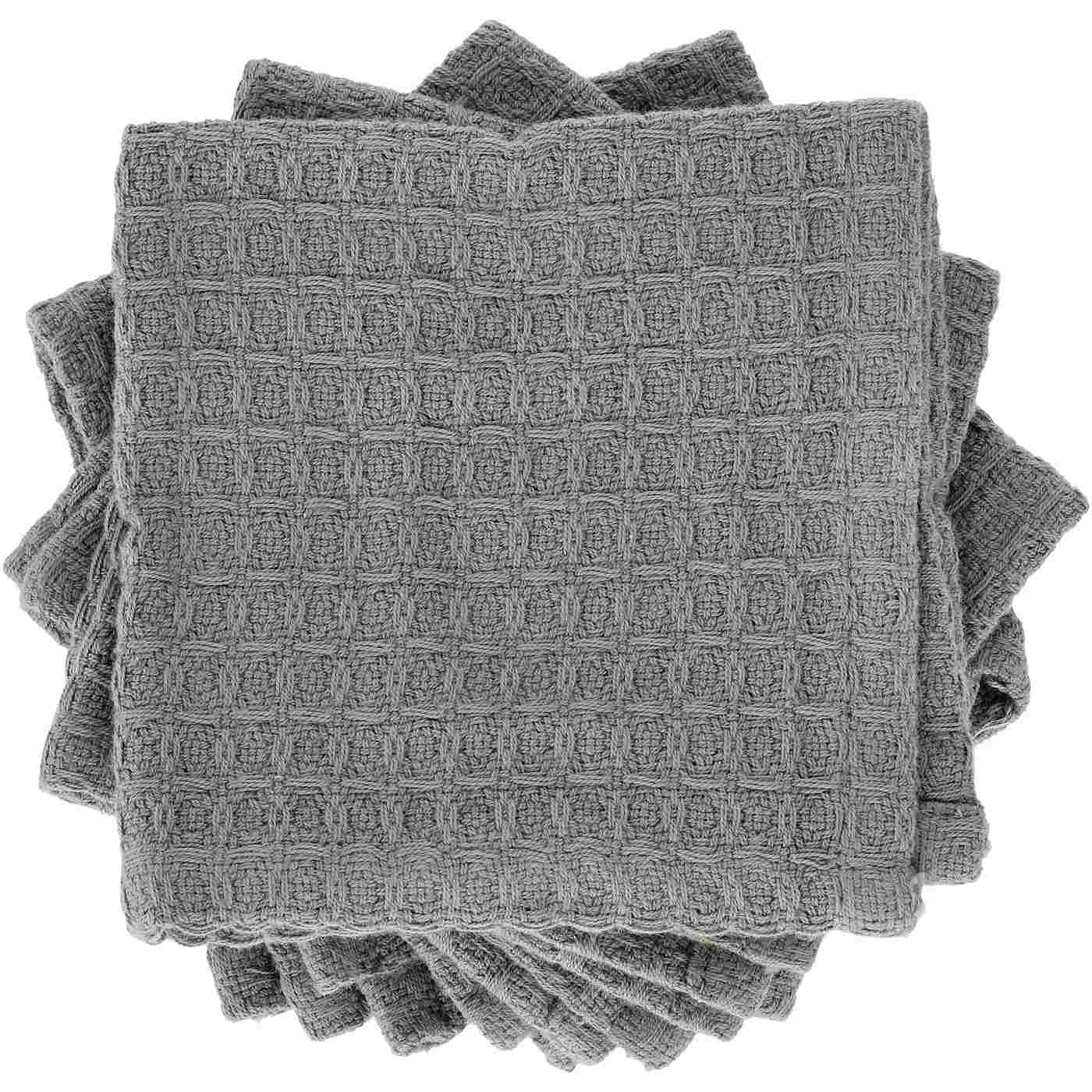 Haven + Key Waffle Cotton Dishcloths Warm Gray Shop Kitchen Linens