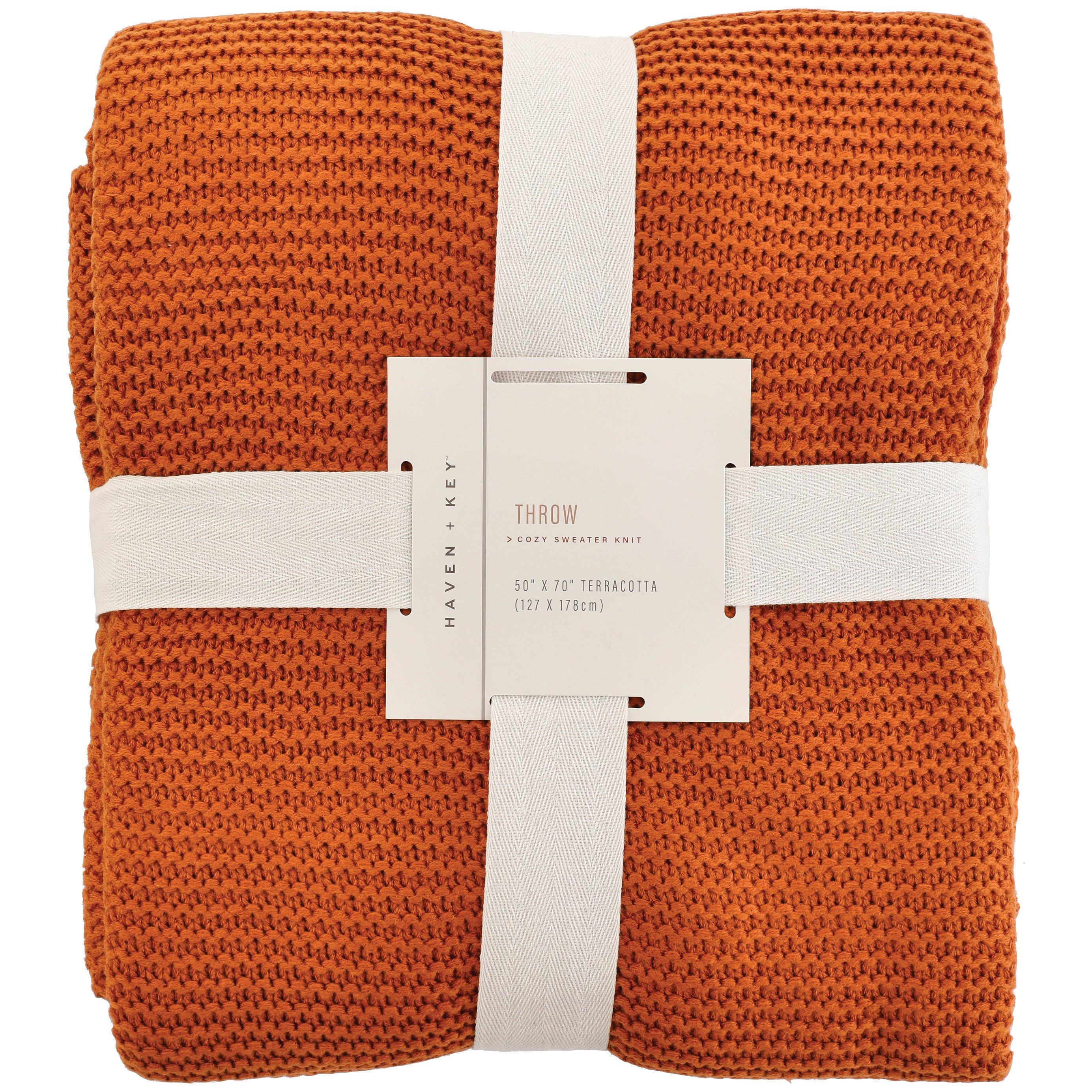 Terracotta knitted online throw