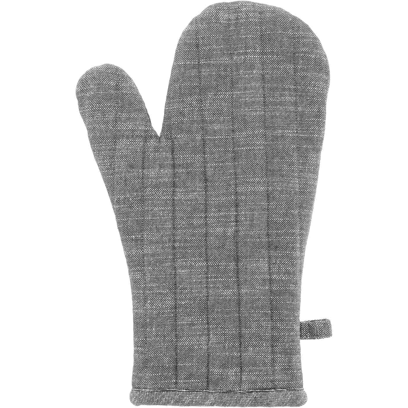 Haven + Key Chambray Cotton Oven Mitt – Gray; image 1 of 2