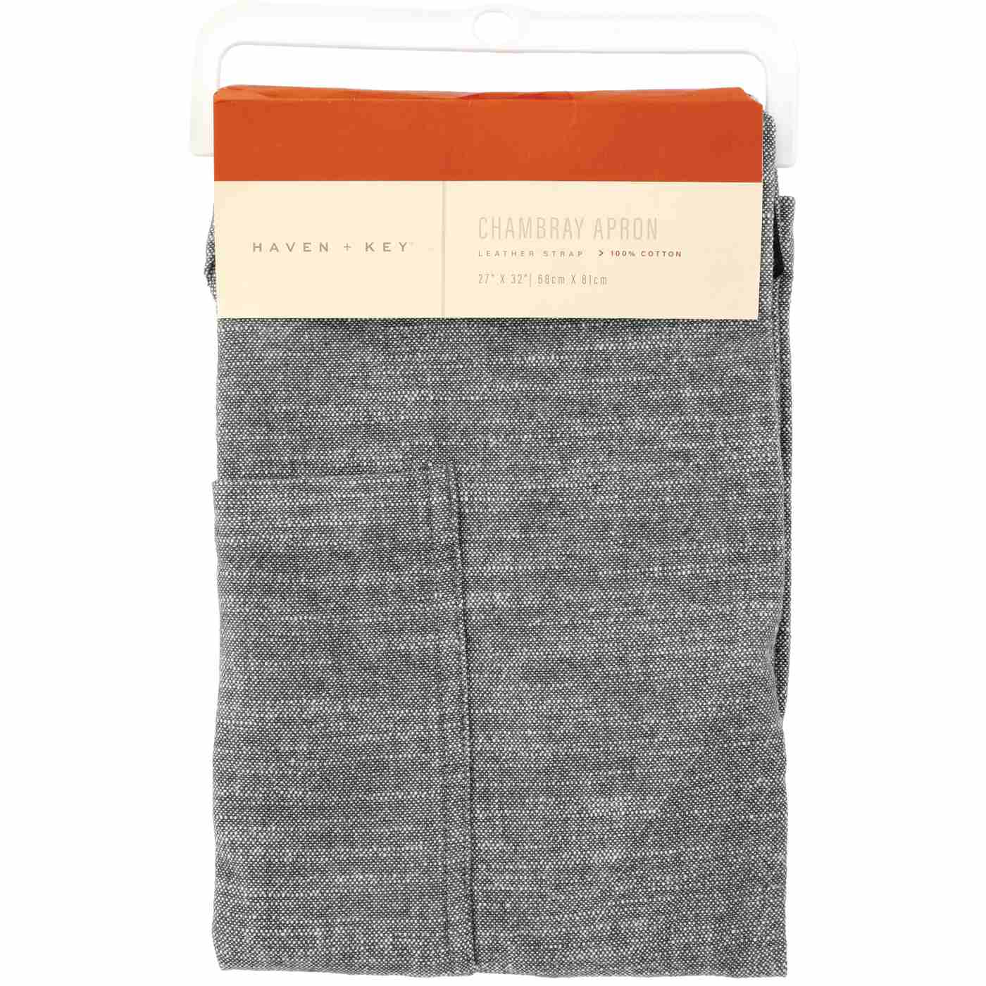 Haven + Key Chambray Kitchen Apron – Gray; image 2 of 2