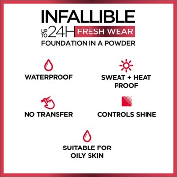 L'Oréal Paris Infallible Up to 24H Fresh Wear Foundation in a Powder Amber-300