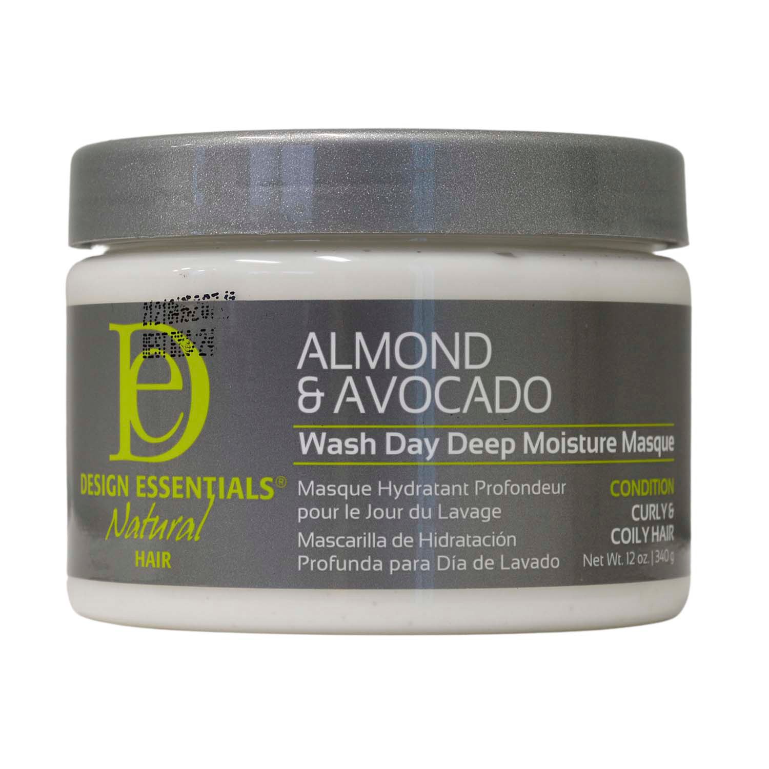 Design Essentials Wash Day Deep Moisture Masque, Almond & Avocado - 12 oz