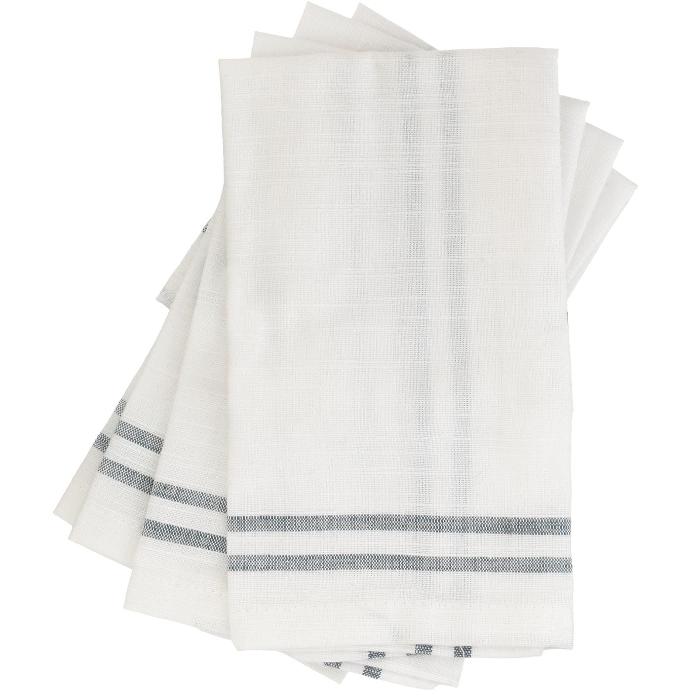 Haven + Key Cotton Napkins – Blue Dust Stripes; image 2 of 2