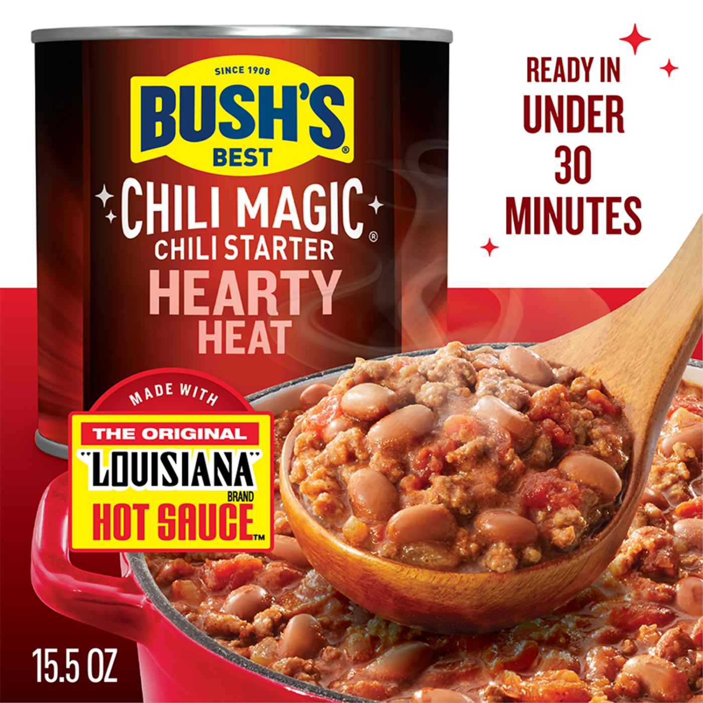 Bush's Best Chili Magic Hearty Heat Chili Starter Shop Soups & chili at HEB