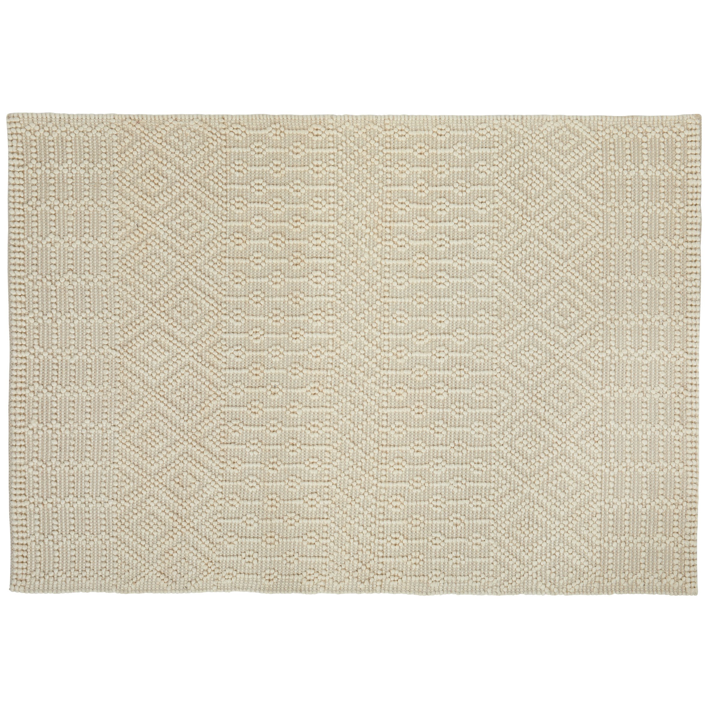 Haven + Key Wool Accent Rug – Cream - Shop Rugs & mats at H-E-B