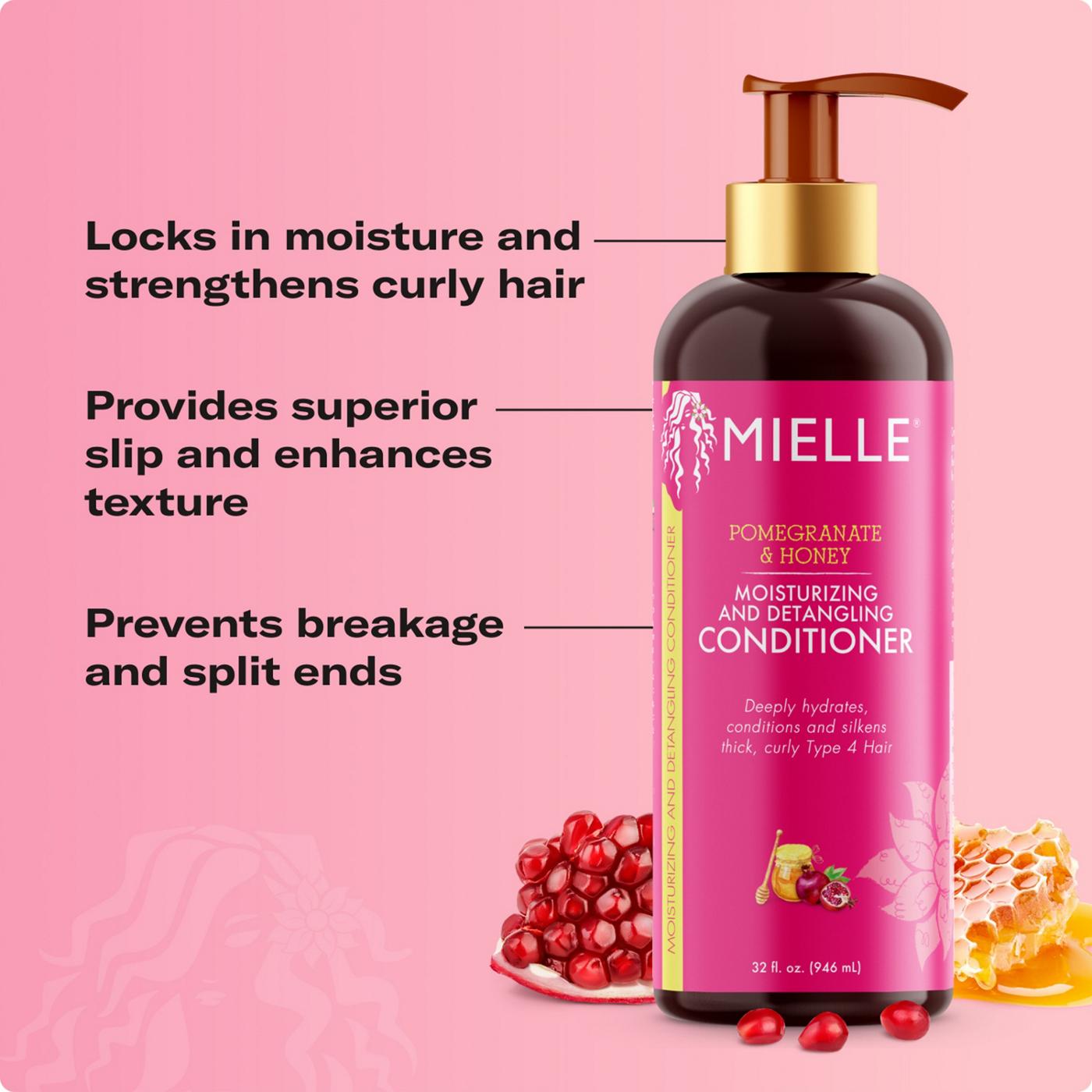 Mielle Moisturizing & Detangling Conditioner - Pomegranate & Honey; image 5 of 6