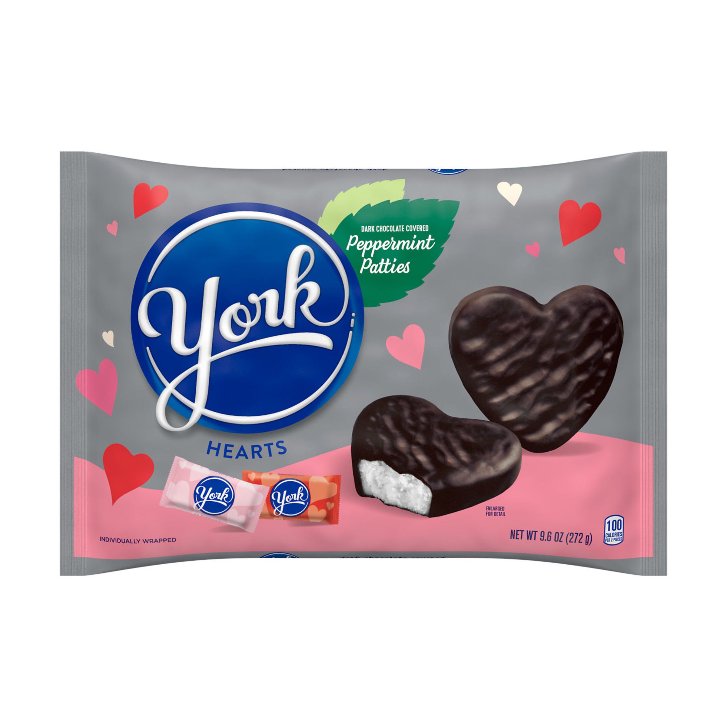 York Dark Chocolate Peppermint Patties Hearts Valentines Candy Shop Candy At H E B 3130