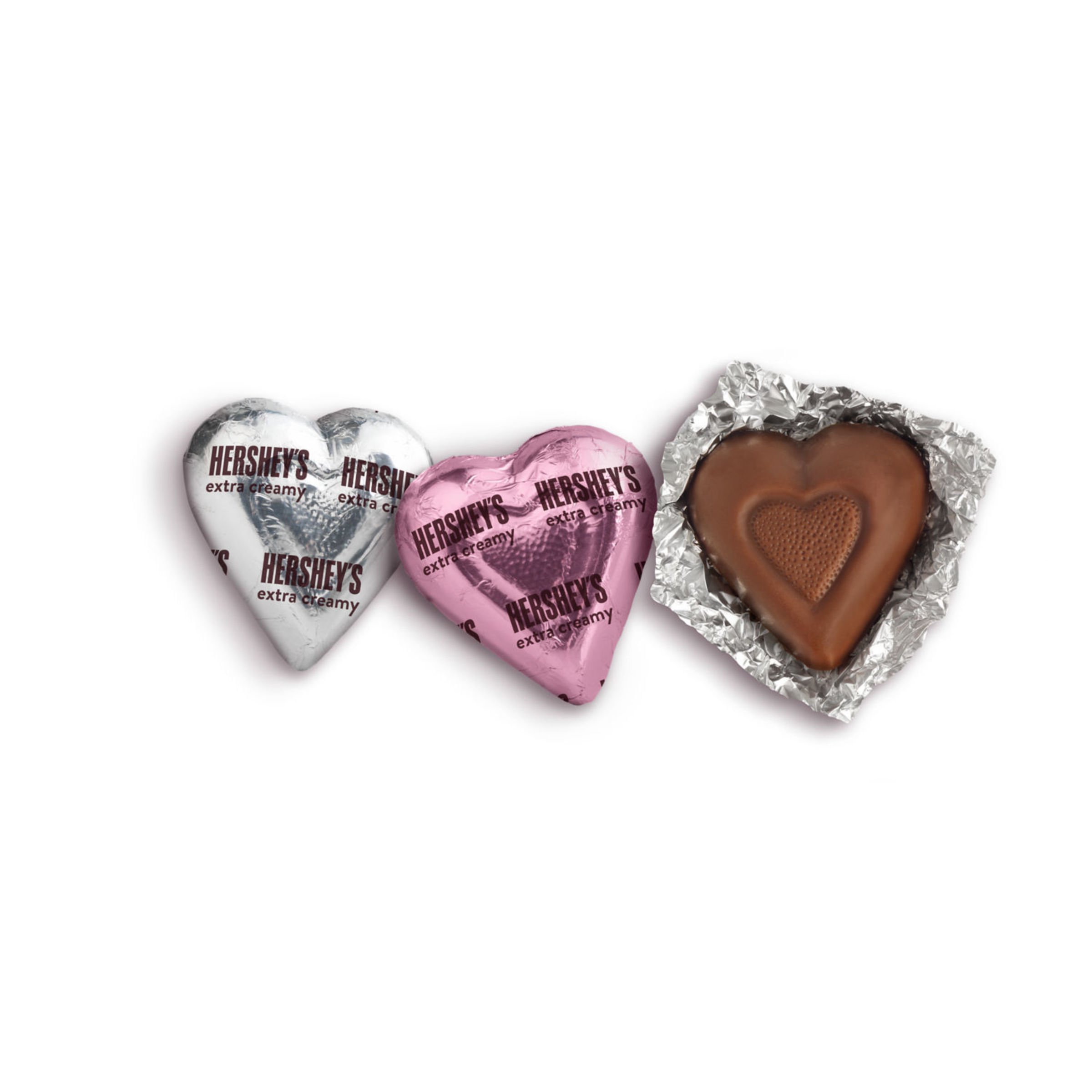 Hershey's Extra Creamy Milk Chocolate Hearts Valentine's Candy - Shop ...