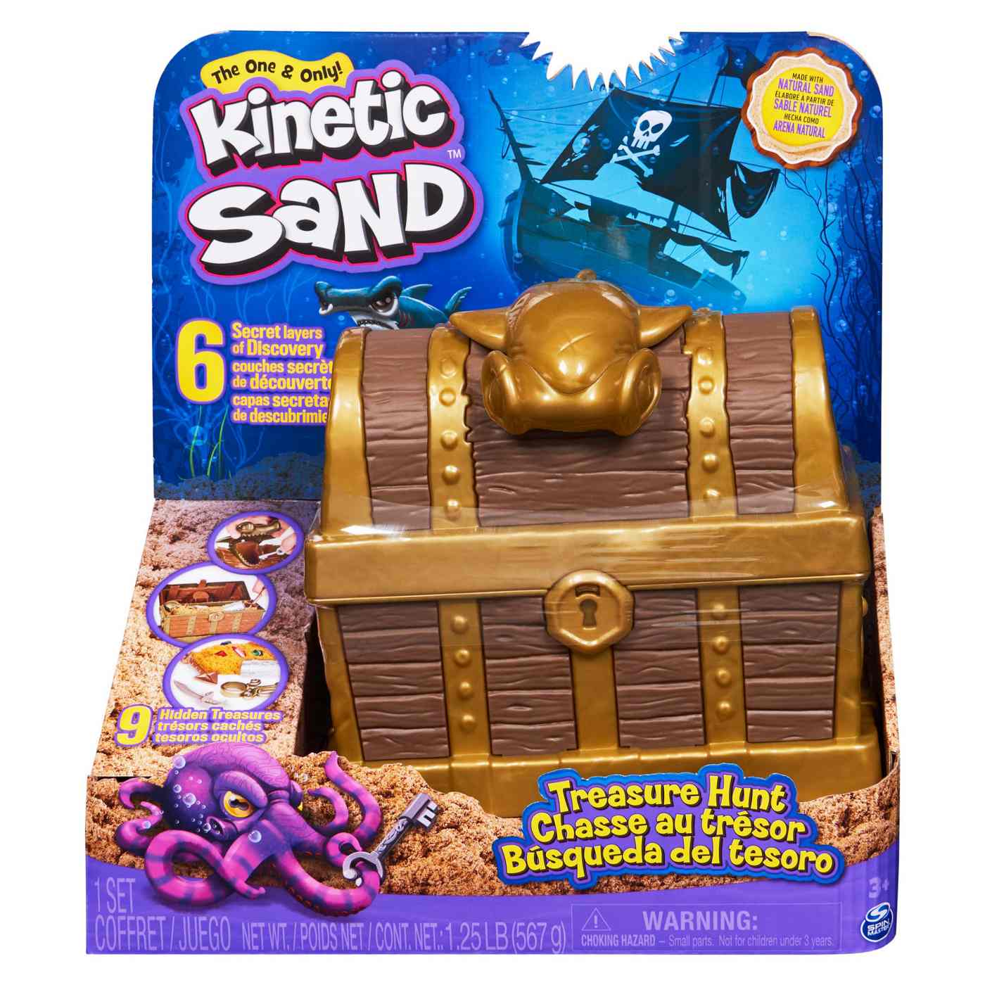 Kinetic Sand Treasure Hunt Playset; image 1 of 4