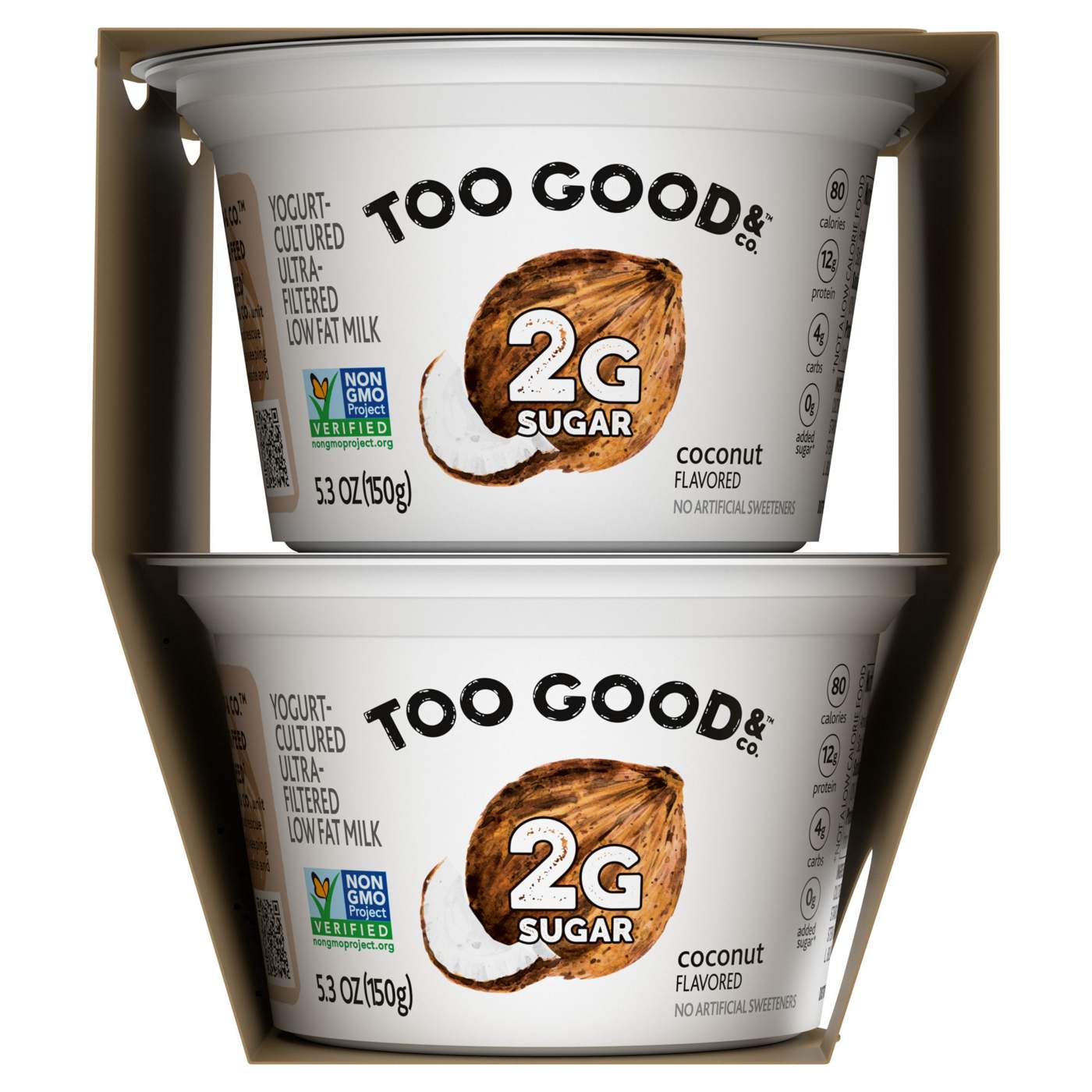 Too Good & Co. Coconut Flavored Lower Sugar, Low Fat Greek Yogurt Cultured Product; image 2 of 2