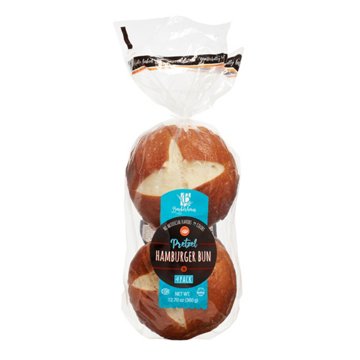 Backerhaus Pretzel Hamburger Buns, 4 ct